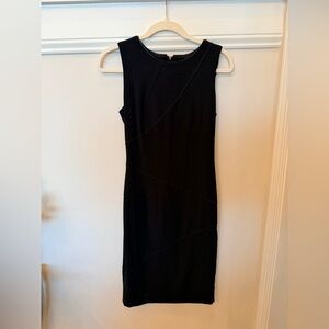 White House Black Market Classic Sleeveless Black Sheath Dress